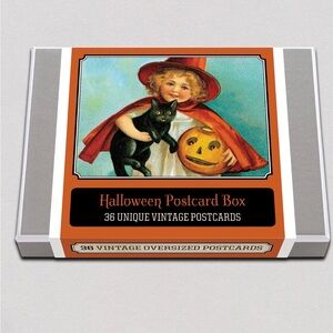 Laughing Elephant! Halloween 36 Postcards In box. Vintage Style Art! Brand New!